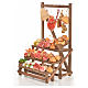 Nativity accessory, cold meat seller's stand 20x22x40cm s2