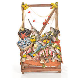 Lebensmittel-Miniaturen: Fischer Stand aus Wachs 20x22x40cm Lebensmittel-Miniaturen: Fischer Stand aus Wachs 20x22x40cm