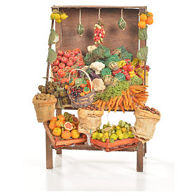 Aliments en miniature: Banc du fruitier en cire en miniature 20x27x44cm Aliments en miniature: Banc du fruitier en cire en miniature 20x27x44cm