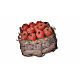 Korb mit Äpfeln aus Wachs 4,5x5,5x6cm s1