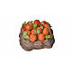 Nativity accessory, orange basket in wax, 4.5x5.5x6cm s1
