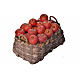 Korb mit Äpfeln aus Wachs 10x7x8cm s2