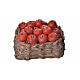 Nativity accessory, apple basket in wax, 10x7x8cm s1