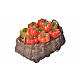 Nativity accessory, tomato basket in wax, 10x7x8cm s2