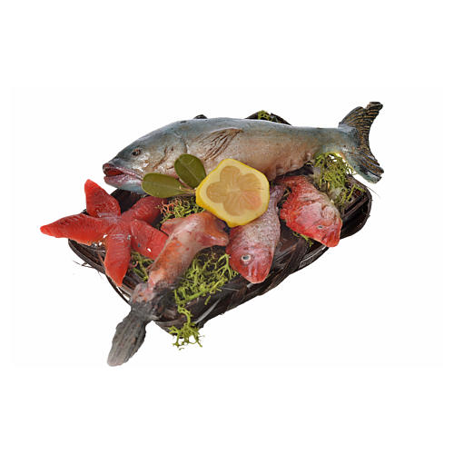 Cesta peixe e estrela em cera 10x7x8 cm 2