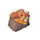 Nativity accessory, cold meat basket in wax, 10x7x8cm s2