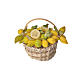 Nativity accessory, lemon basket in wax, 10x7x8cm s1
