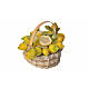 Nativity accessory, lemon basket in wax, 10x7x8cm s2
