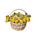 Nativity accessory, lemon basket in wax, 10x7x8cm s3
