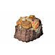 Nativity accessory, cheese basket in wax, 10x7x8cm s2