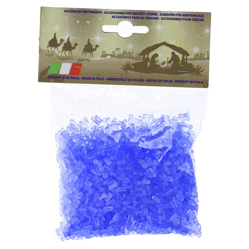 Nativity accessory,  light blue transparent grains, 100gr 3