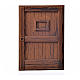 Drzwi z gipsu kolor ciemnego drewna 10x7 cm s1