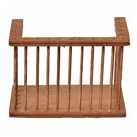 Balcon en miniature en bois crèche 6x8,5x5