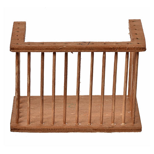 Balcon en miniature en bois crèche 6x8,5x5 1