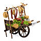 Neapolitan Nativity accessory, cheese cart in wood and terracott s1
