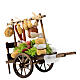 Wózek do szopki z drewna z serami z terakoty s2