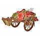 Neapolitan Nativity accessory, meat cart in wood and terracotta s2