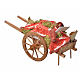 Neapolitan Nativity accessory, meat cart in wood and terracotta s3