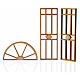 Portão presépio em madeira 3 peças 10,5x5 cm s2