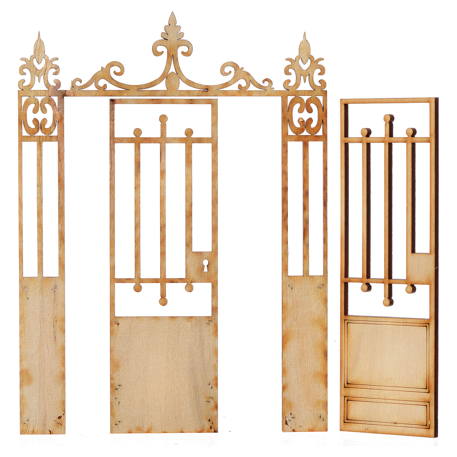 Holztor mit 2 Türen 16,5x12cm | Online Verfauf auf HOLYART