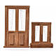 Fenster- und Türflügel aus Holz für Krippe s1