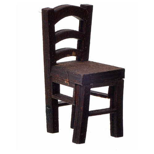Nativity accessory, wooden chair 4x2x2cm 1