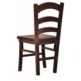 Nativity accessory, wooden chair 7.5x3.5x3.5cm
