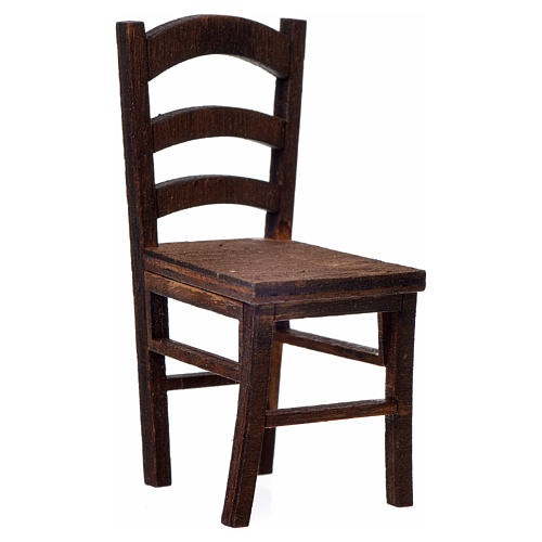 Cadeira madeira presépio 6,5x3x3 cm 1