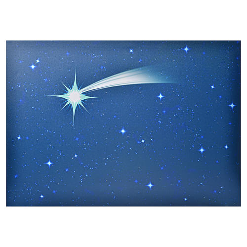 Nativity scene backdrop, luminous sky with Bethlehem star 50x70c 1