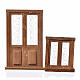 Holz Tür- und Fensterflügel für Krippe 2 St. s1