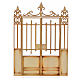 Nativity accessory, wooden gate with 2 doors, 10x7.5cm s1
