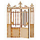 Portão presépio 2 portas madeira 10x7,5 cm s2