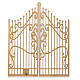 Portão decorado presépio madeira 2 portas 25x20 cm s1