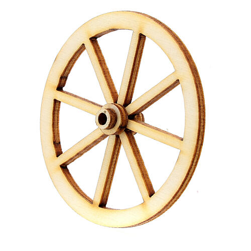 Roda presépio madeira 6 cm 2