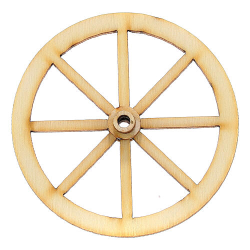 Nativity accessory, wooden wheel, diam. 6cm 1