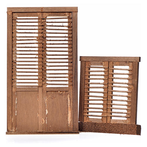 Tür- und Fensterflüger für Krippe aus Holz 2
