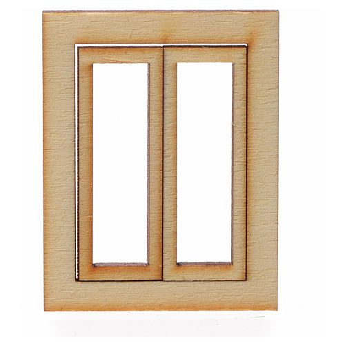 Fensterflügel aus Holz 4,5x3,5cm 1