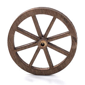Presépio Napolitano: Roda madeira presépio diâmetro 4 cm Presépio Napolitano: Roda madeira presépio diâmetro 4 cm