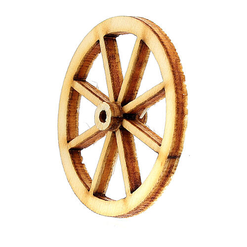 Roda madeira presépio diâmetro 4 cm 2
