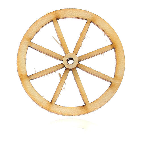 Roda madeira presépio diâmetro 4 cm 3