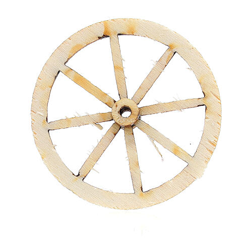 Nativity accessory, wooden wheel, diam. 4cm 1