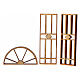 Portão presépio madeira 3 peças 7x3,5 cm s2