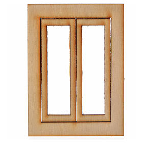 Okno drewno szopka 7.5x5 cm