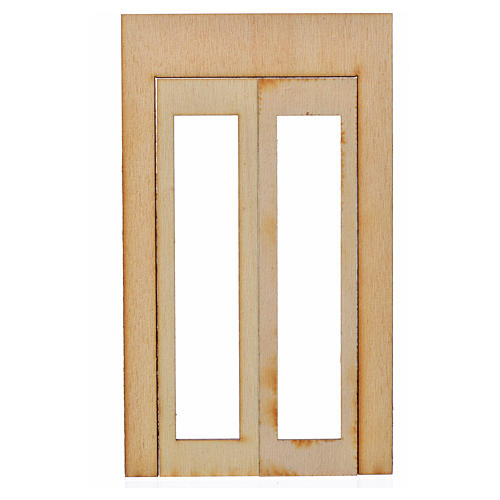 Fensterflügel aus Holz 15x9cm 1