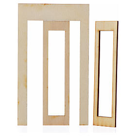 Caixilho porta em madeira presépio 15x9 cm