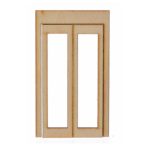 Okno drewno do szopki 9x5 1
