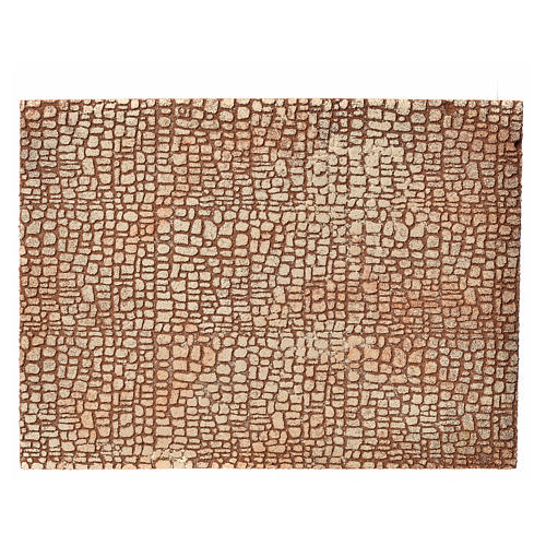 Painel cortiça presépio desenho pedra 24,5x33 cm 1