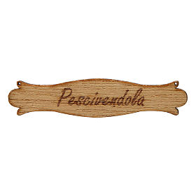 Insegna presepe Pescheria 8,5 cm in legno