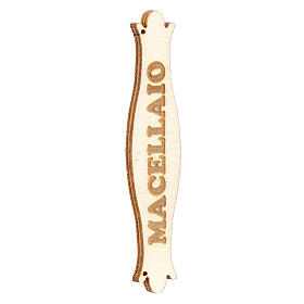 Insegna presepe Macellaio 8,5 cm in legno