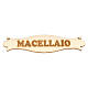Szyld szopka 'Macellaio' 8.5 cm z drewna s1